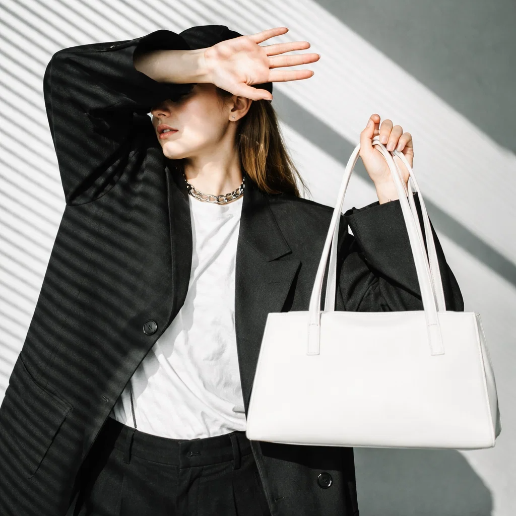 Black Blazer and contrast Bag