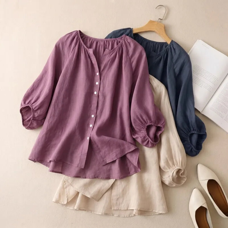 Amara Linen Blouse