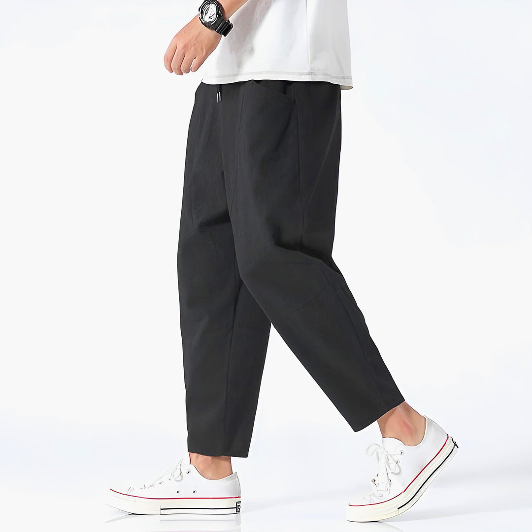Urban Ease Cropped Cotton Pants