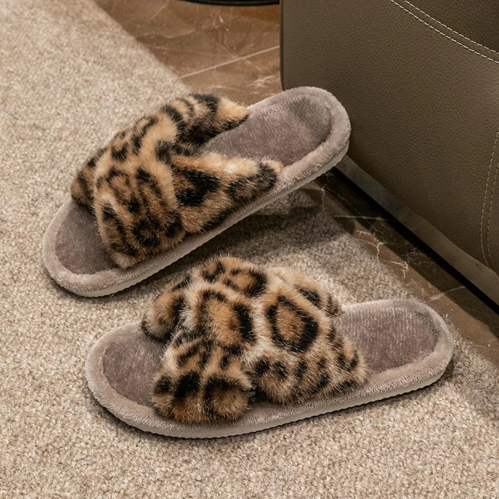 Leopard Cushion Slides