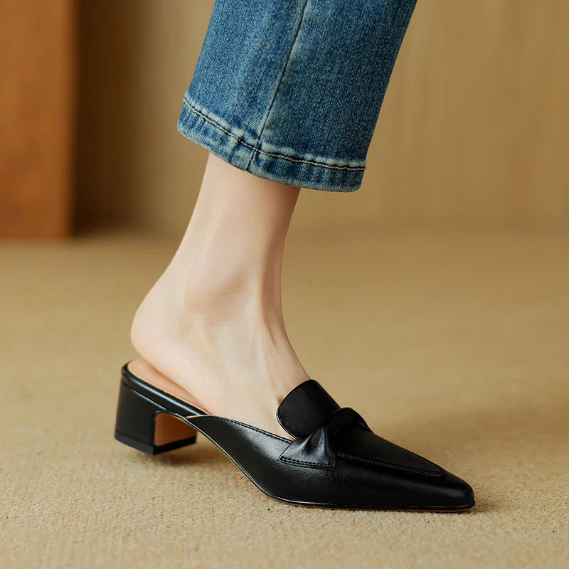 Mersia Genuine Leather Mules
