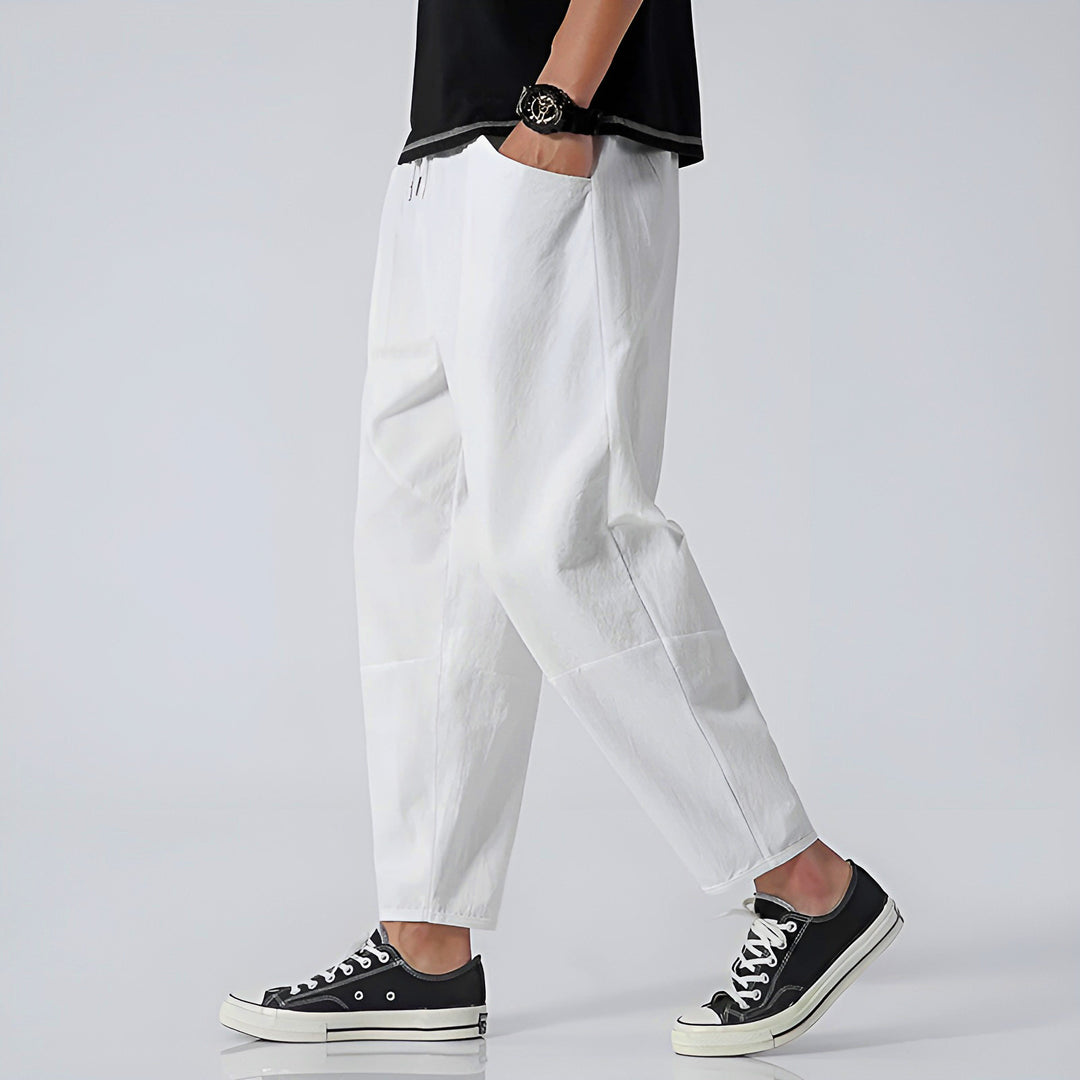 Urban Ease Cropped Cotton Pants