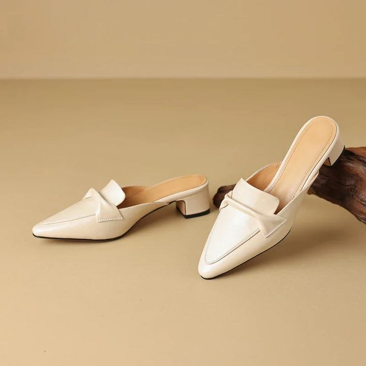 Mersia Genuine Leather Mules