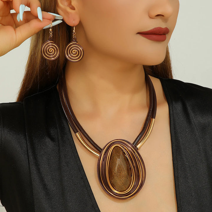 Nova Spiral Necklace Set