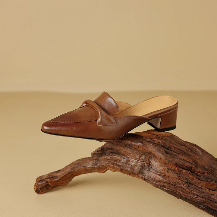 Mersia Genuine Leather Mules