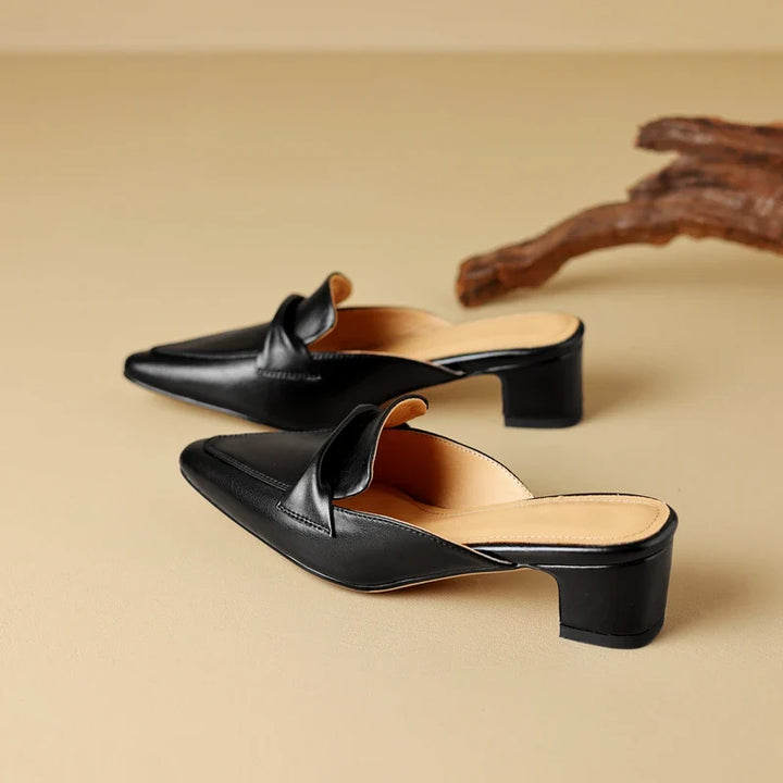 Mersia Genuine Leather Mules