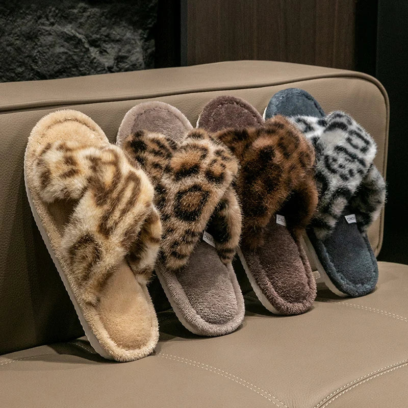 Leopard Cushion Slides