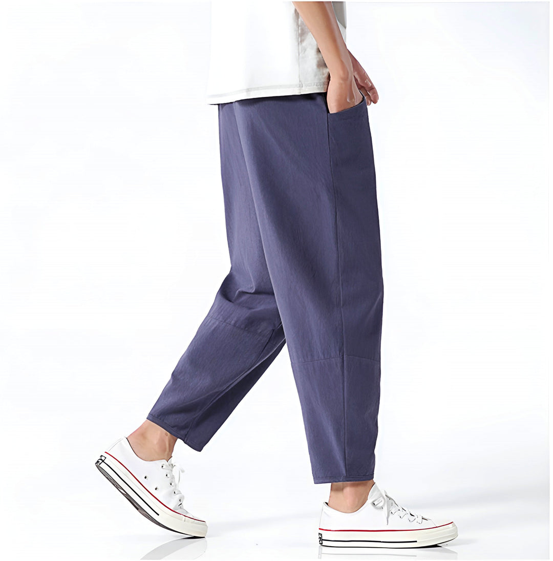 Urban Ease Cropped Cotton Pants