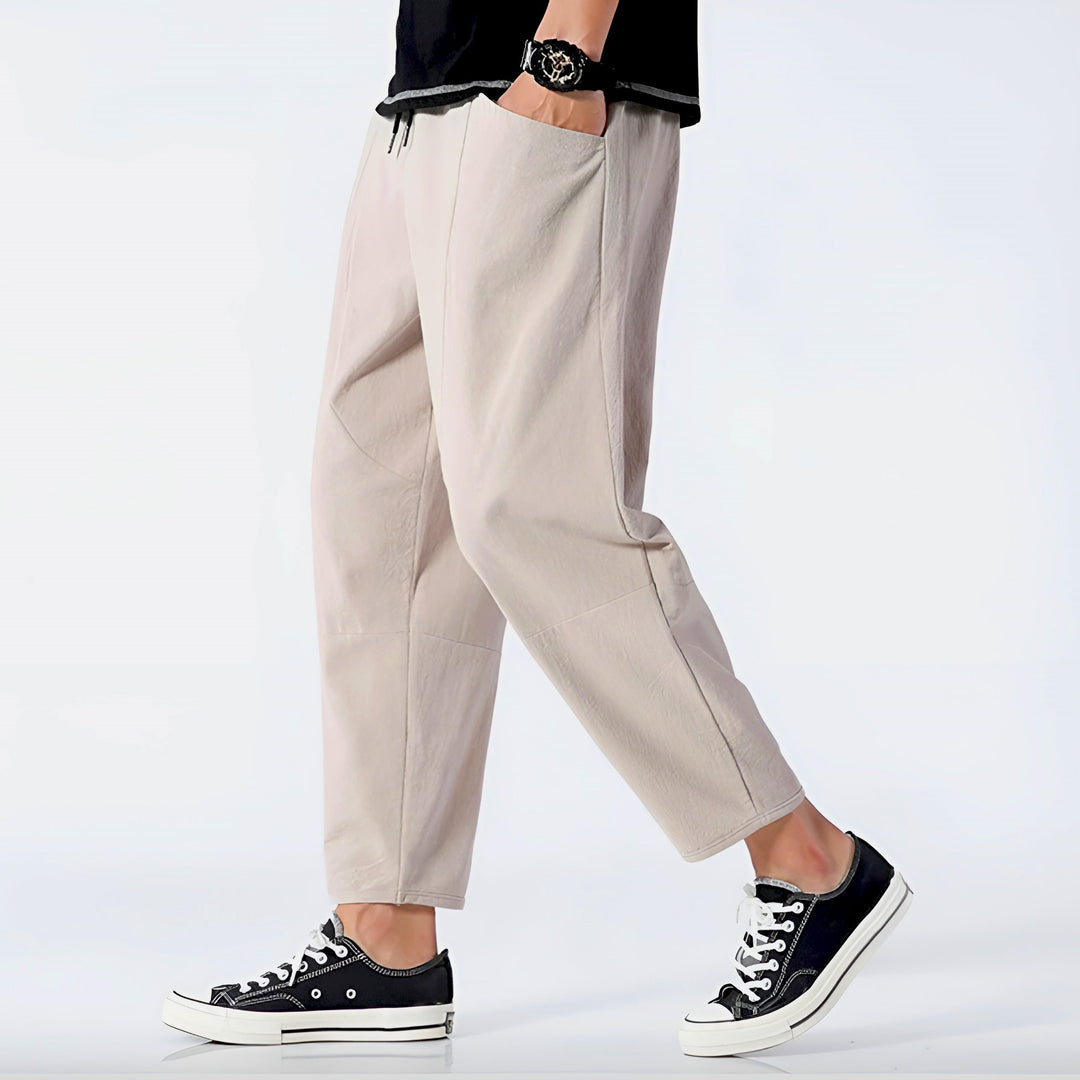 Urban Ease Cropped Cotton Pants