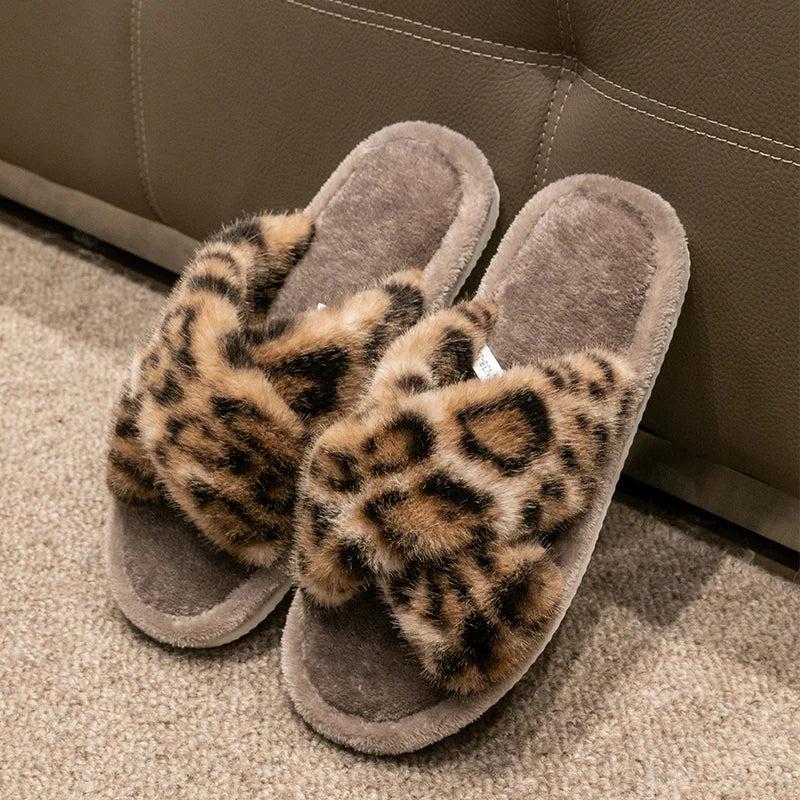 Leopard Cushion Slides