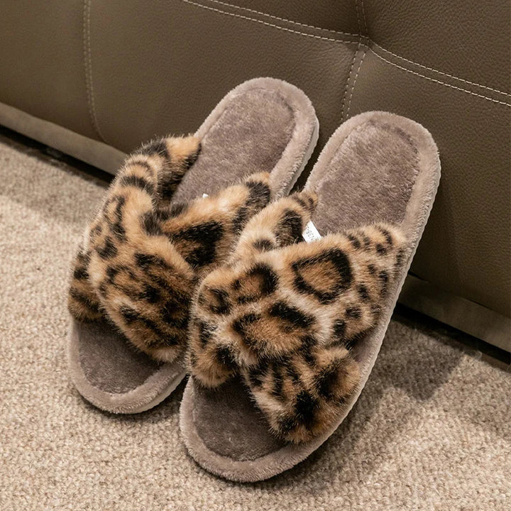 Leopard Cushion Slides