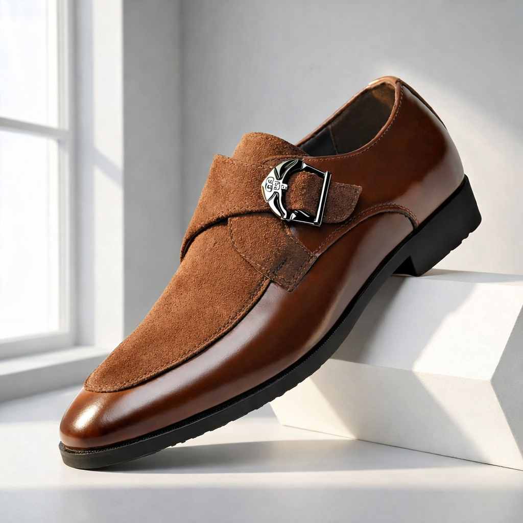 Brooklyn Leather Monk Strap Shoes