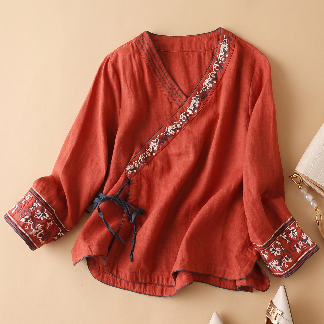 Sofia Linen Blouse