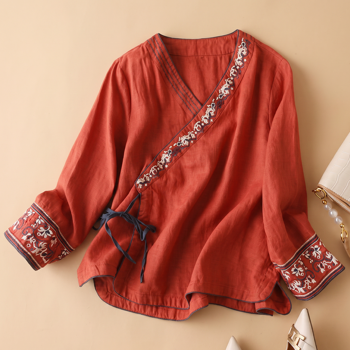 Sofia Linen Blouse