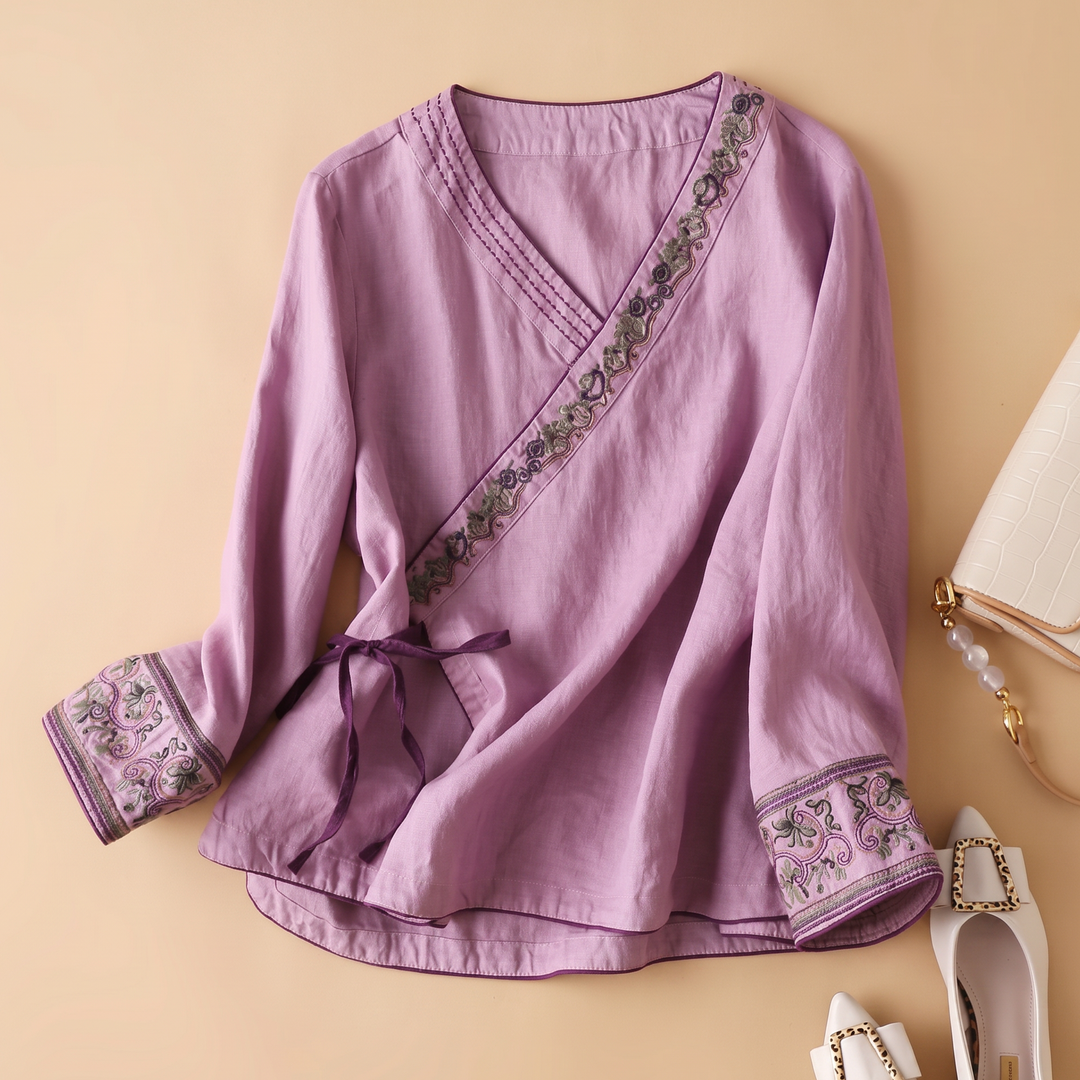 Sofia Linen Blouse
