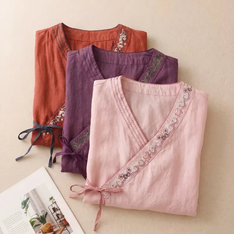 Sofia Linen Blouse