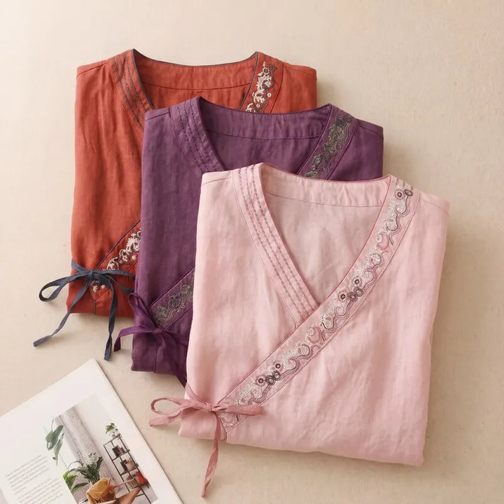 Sofia Linen Blouse
