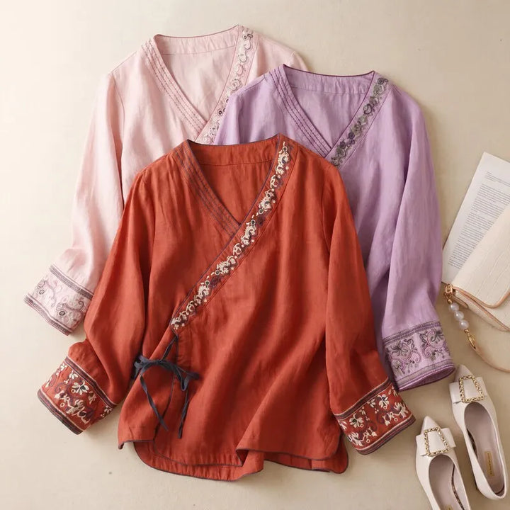 Sofia Linen Blouse